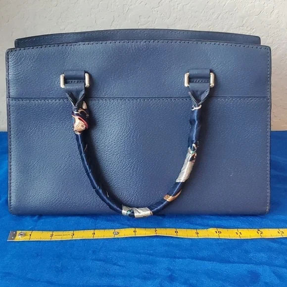 Kate Spade New York Grove Street Caley Satchel navy blue 100% leather - Picture 5 of 16